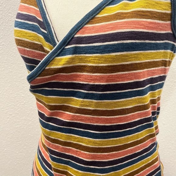 Madewell Wrap Cami Top in Stripe - Multi color - Size Medium - Picture 3 of 7